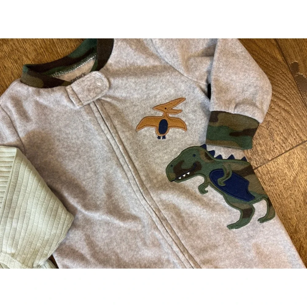 Carter's Sleep &‎ Play Pajamas Footies Baby Boy 6 Months Lot Bundle 3 Pack Dog